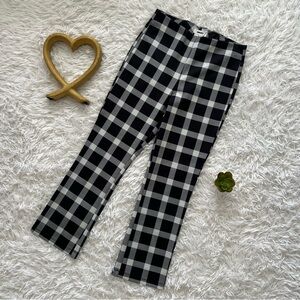 DKNY Women's Black and White Checkered Pants